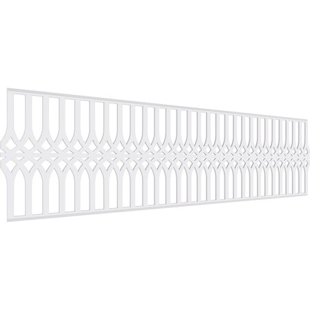 Ekena Millwork Set of Four Panels for 94 1/2"W x 24 1/4"H Cedar Park Fretwork Wainscot Wall Paneling WPKP12X01X47CRP